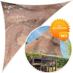 MuchoWow® - Schaduwdoek - Keien - Roze - Graniet - 96% UV-bestendig - Hoogwaardig polyester - Zonnedoek - Weerbestendig - Tuin - Tarp - 300x300 cm