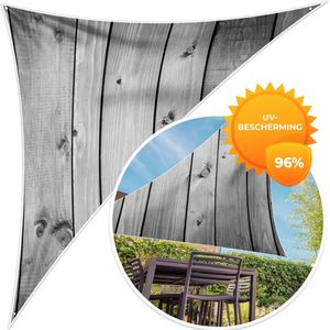 MuchoWow® - Schaduwdoek - Vloer - Wit - Grijs - Design - 96% UV-bestendig - Hoogwaardig polyester - Zonnedoek - Weerbestendig - Tuin - Tarp - 300x300 cm