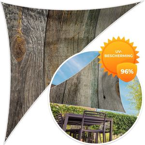 MuchoWow® - Schaduwdoek - Hout - Plank - Design - 96% UV-bestendig - Hoogwaardig polyester - Zonnedoek - Weerbestendig - Tuin - Tarp - 300x300 cm