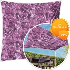 MuchoWow® - Schaduwdoek - Marmer - Verf - Structuur - Patronen - 96% UV-bestendig - Hoogwaardig polyester - Zonnedoek - Weerbestendig - Tuin - Tarp - 300x300 cm