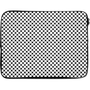 Laptophoes - Laptoptas - Design - Patronen - Zwart - Wit - Laptop - 17 Inch - Laptophoezen