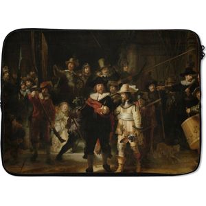 Laptophoes - Nachtwacht - Rembrandt - Kunstwerk - Oude meesters - Laptop cover - Laptop sleeve - Laptop - 13 Inch - Back to school spullen - Schoolspullen jongens en meisjes middelbare school - Macbook air hoes - Chromebook sleeve