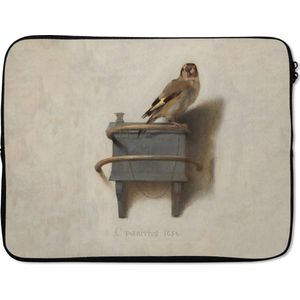 Laptophoes - Het puttertje - Schilderij - Vogel - Oude meesters - Laptop hoes - Laptop sleeve - Laptop - 15 6 Inch - Back to school spullen - Schoolspullen jongens en meisjes middelbare school - Macbook air hoes - Chromebook sleeve