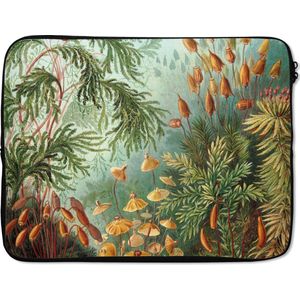 Laptophoes - Vintage - Natuur - Schilderij - Planten - Ernst Haeckel - Laptop sleeve - Laptop hoes - Laptop - 17 Inch - Back to school spullen - Schoolspullen jongens en meisjes middelbare school - Macbook air hoes - Chromebook sleeve