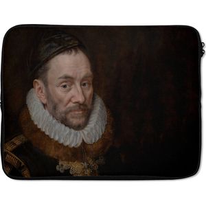 Laptophoes - Willem van Oranje - Schilderij - Oude meesters - Kunst - Laptop sleeve - Laptop cover - Laptop - 17 Inch - Back to school spullen - Schoolspullen jongens en meisjes middelbare school - Macbook air hoes - Chromebook sleeve