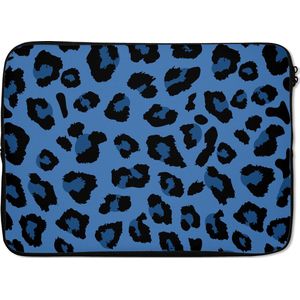 Laptophoes - Panterprint - Dieren - Blauw - Laptop sleeve - Laptop hoes - Laptop - 13 Inch