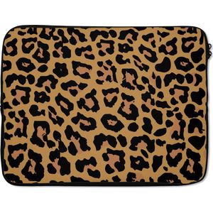 Laptophoes - Dieren - Jaguar - Design - Bruin - Laptop sleeve - Laptop cover - Laptop - 17 Inch