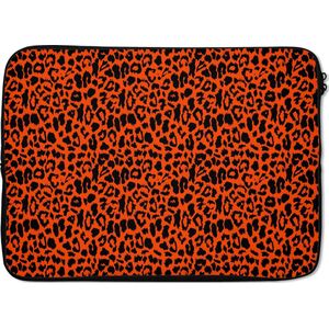 Laptophoes - Rood - Luipaardprint - Dieren - Panter - Neon - Laptop cover - Laptop case - Laptop - 14 Inch