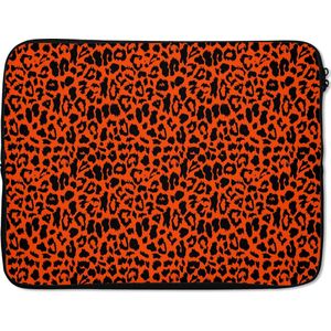 Laptophoes - Rood - Luipaardprint - Dieren - Panter - Neon - Laptop cover - Laptop case - Laptop - 15 6 Inch