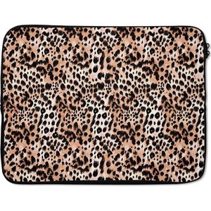 Laptophoes - Dieren - Panterprint - Dierenprint - Luipaard - Laptop sleeve - Laptop cover - Laptop - 15 6 Inch