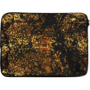 Laptophoes - Glitter - Goud - Marmer print - Luxe - Laptoptas - Laptop hoes - Laptopsleeve - 13 Inch - Laptop