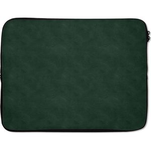 Laptophoes - Leer print - Groen - Laptop accesoires - 15 6 Inch - Laptop sleeve - Laptop