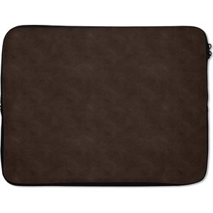 Laptophoes - Bruin - Leer print - Dieren - Laptop - Laptop sleeve - 15 6 Inch