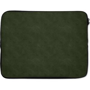 Laptophoes - Leer print - Groen - Laptop - 15 6 Inch - Laptop accesoires