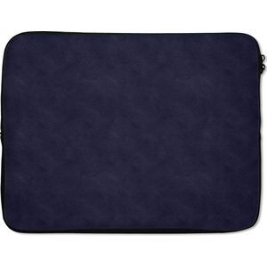 Laptophoes - Leer print - Blauw - Laptop accesoires - 17 Inch - Laptop - Laptop sleeve