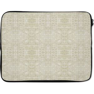 Laptophoes - Leer print - Groen - Dieren - Laptop - 17 Inch - Laptopcase - Laptop sleeve