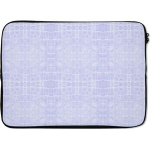 Laptophoes - Leer print - Blauw - Dieren - Laptop - 13 Inch - Laptopcase