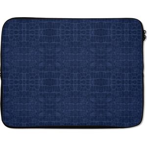 Laptophoes - Leer print - Paars - Laptop - Laptopaccesoires - Dierenhuid - 17 Inch - Laptopcase