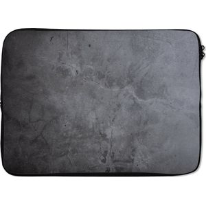 Laptophoes - Beton print - Grijs - Industrieel - Laptop sleeve - Cover - Case - 14 Inch - Neopreen