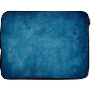 Laptophoes - Beton print - Blauw - Retro - Laptop sleeve - Laptop case - Laptop - 15 6 Inch
