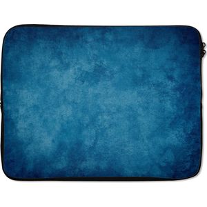 Laptophoes - Beton print - Blauw - Retro - Laptop sleeve - Laptop case - Laptop - 17 Inch