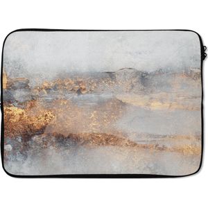 Laptophoes - Marmer print - Goud - Glitter - Luxe - Laptop case - Laptop - Laptopcover - 13 Inch