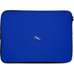 Laptophoes - Vrouw - Blauw - Vintage - Laptop case - Laptop - 14 Inch