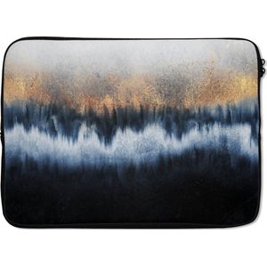 Laptophoes - Marmer print - Abstract - Chic - Goud - Laptop - Laptop sleeve - 14 Inch