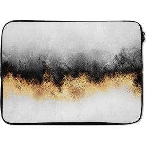 Laptophoes - Abstract - Goud - Luxe - Kunst - Laptop case - Laptop - 14 Inch