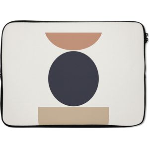 Laptophoes - Figuren - Abstract - Cirkel - Vormen - Pastel - Laptop sleeve - Laptop case - 13 Inch