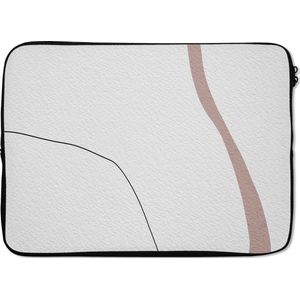 Laptophoes - Pastel - Lijn - Design - Abstract - Laptop sleeve - Laptop case - 13 Inch