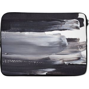 Laptophoes - Verf - Zwart - Abstract - Design - Laptopcover - Laptop case - 14 Inch