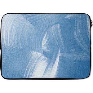 Laptophoes - Acrylverf - Blauw - Design - Laptop - Laptop sleeve -13 Inch