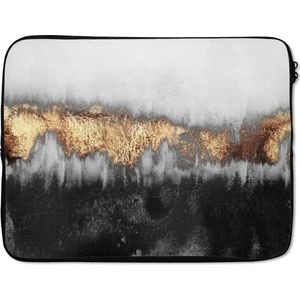 Laptophoes - Chic - Abstract - Goud - Laptop sleeve - Laptop case - 15 6 Inch