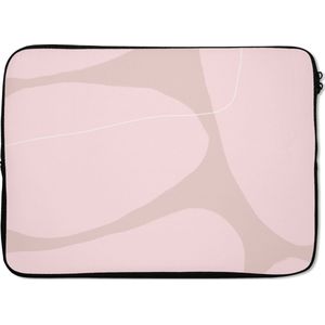 Laptophoes - Roze - Vormen - Abstract - Design - Laptopcover - Laptop - 13 Inch