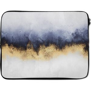 Laptophoes - Glitter - Goud - Abstract - Luxe - Laptop sleeve - Laptop - Laptop case - 17 Inch