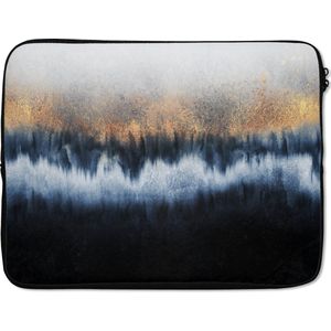 Laptophoes - Marmer print - Abstract - Chic - Goud - Laptop - Laptop sleeve - 17 Inch