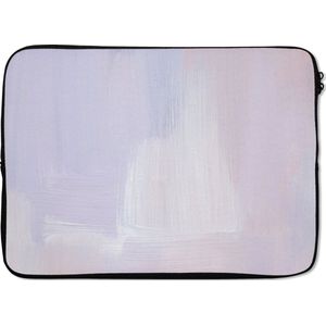 Laptophoes - Pastel - Paars - Roze - Verf - 13 Inch - Laptop sleeve - Laptop case