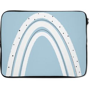 Laptophoes - Regenboog - Pastel - Abstract - Laptop sleeve - Laptop case - Laptop - 17 Inch