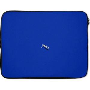 Laptophoes - Vrouw - Blauw - Vintage - Laptop case - Laptop - 17 Inch