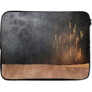 Laptop sleeve - Design - Luxe - Goud - Abstract - Laptop - Laptophoes - 17 Inch