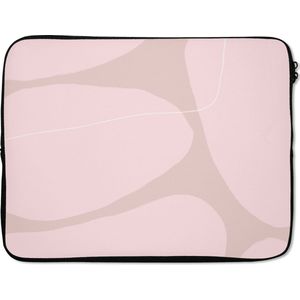 Laptophoes - Roze - Vormen - Abstract - Design - Laptopcover - Laptop - 17 Inch