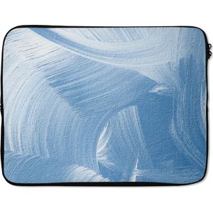 Laptophoes - Acrylverf - Blauw - Design - Laptop - Laptop sleeve -17 Inch