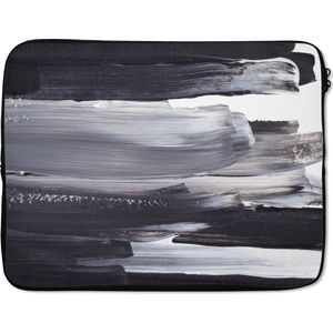 Laptophoes - Verf - Zwart - Abstract - Design - Laptopcover - Laptop case - 15 6 Inch