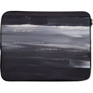Laptophoes - Abstract - Verf - Zwart - Laptop sleeve - Laptop - 17 Inch