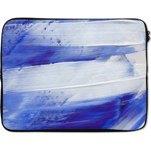 Laptophoes - Verf - Blauw - Design - Abstract - Laptop case - Laptop sleeve - 17 Inch