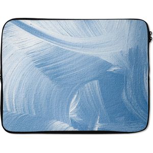 Laptophoes - Acrylverf - Blauw - Design - Laptop - Laptop sleeve -17 Inch