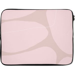 Laptophoes - Roze - Vormen - Abstract - Design - Laptopcover - Laptop - 17 Inch