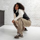 VIA VAI Posy Flare Sneakers - Beige Zwart