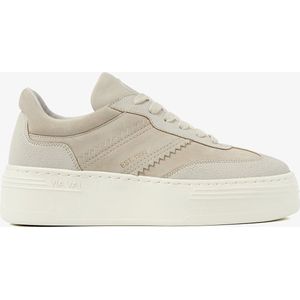Isa Rue - Sneakers - Beige - Leer en Suède - Lichtgewicht Platformzool